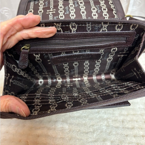 Tignanello Small Black Leather Crossbody Purse - Picture 12 of 16